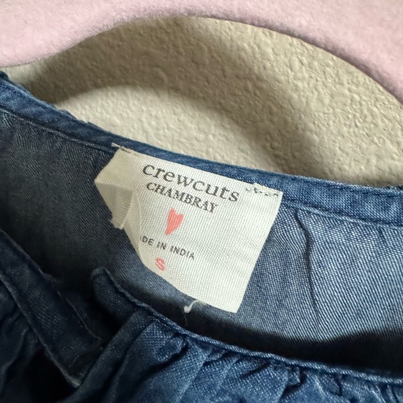 Blue Denim Ruffle Blouse - Picture 2 of 4